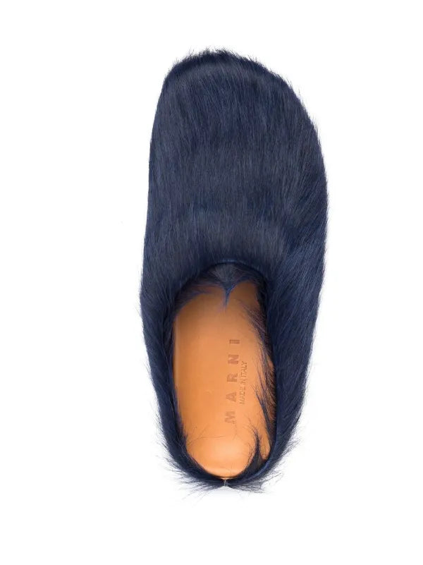 Marni Fussbet Sabot calf-hair slippers