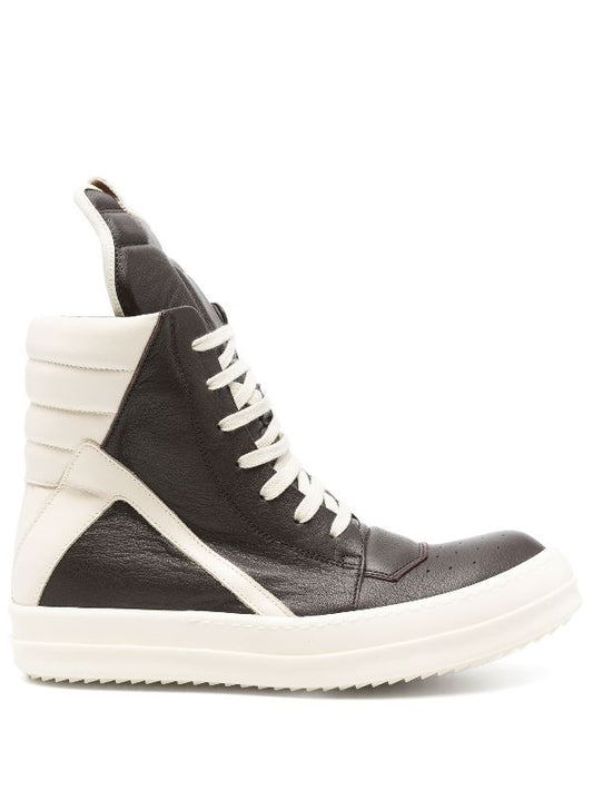 Rick Owen Geobasket high-top leather sneakers