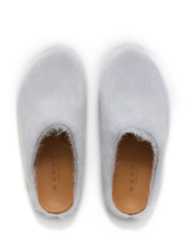 Marni Fussbet Sabot calf-hair slippers