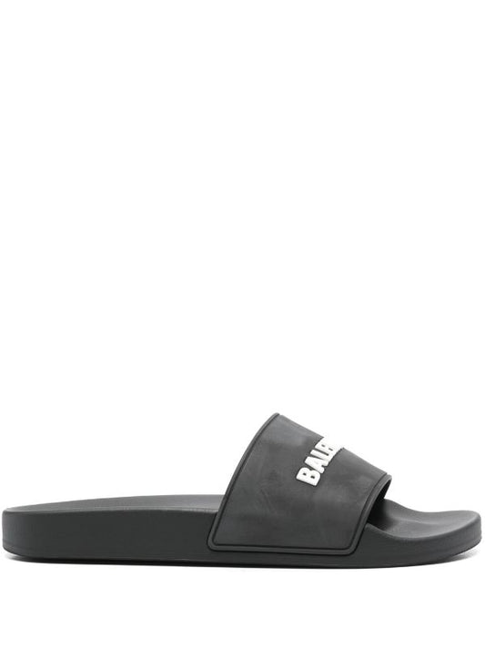 Balenciaga logo-embossed pool slides