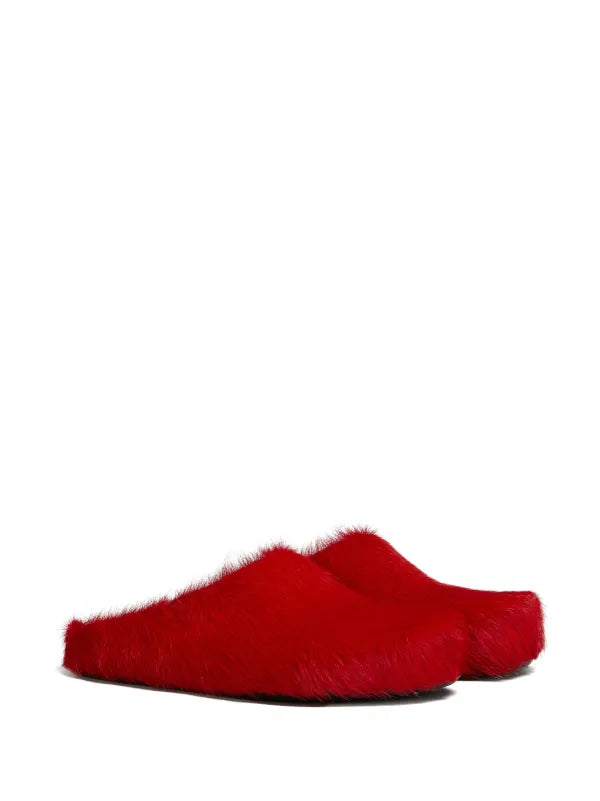 Marni Fussbet Sabot calf-hair slippers