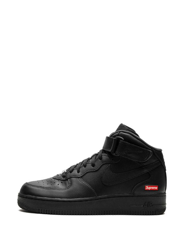 Nike x Supreme Air Force 1 Mid "Mini Box Logo - Black" sneakers