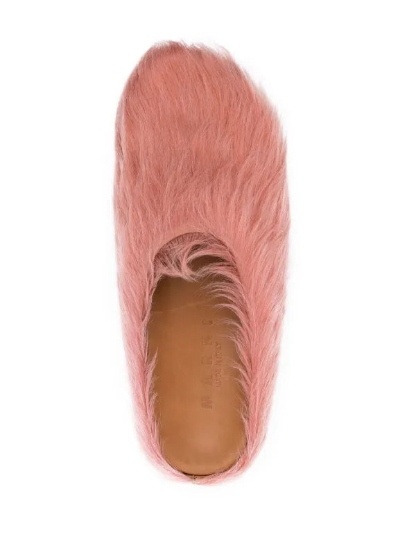Marni Fussbet Sabot calf-hair slippers