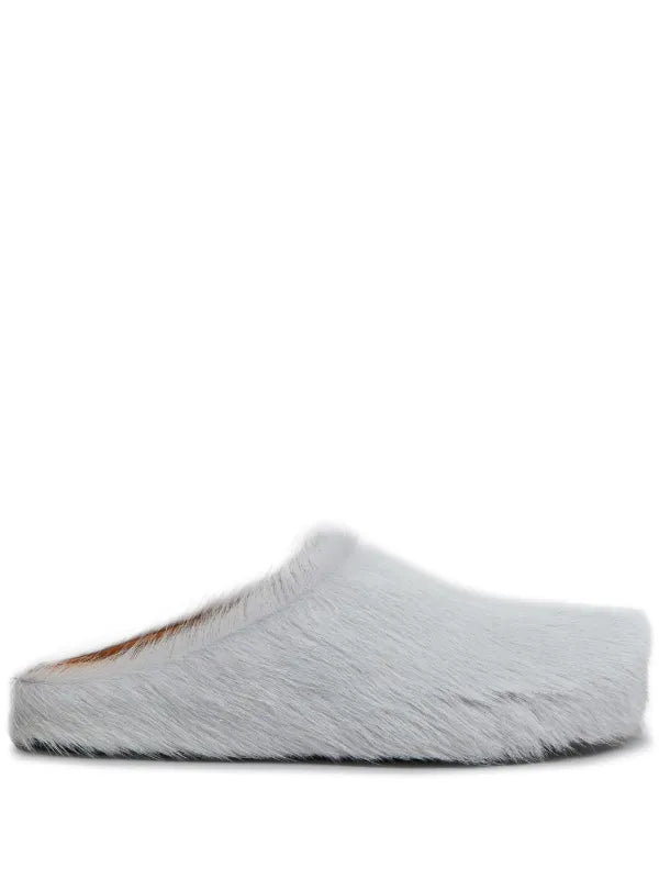 Marni Fussbet Sabot calf-hair slippers