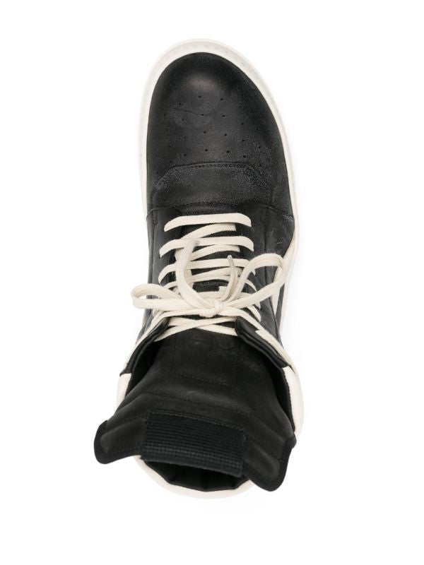 Rick Owen Geobasket high-top leather sneakers