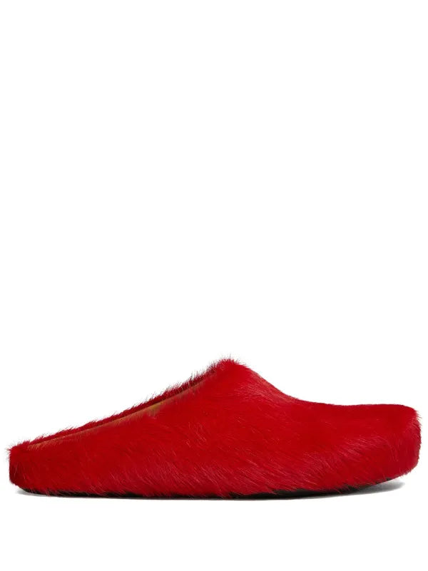 Marni Fussbet Sabot calf-hair slippers