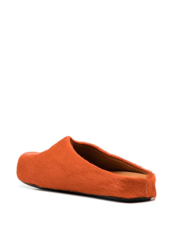 Marni Fussbet Sabot calf-hair slippers