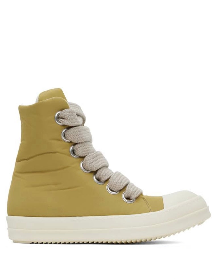 Rick Owen DRKSHDW Yellow Jumbo Lace Puffer Sneakers