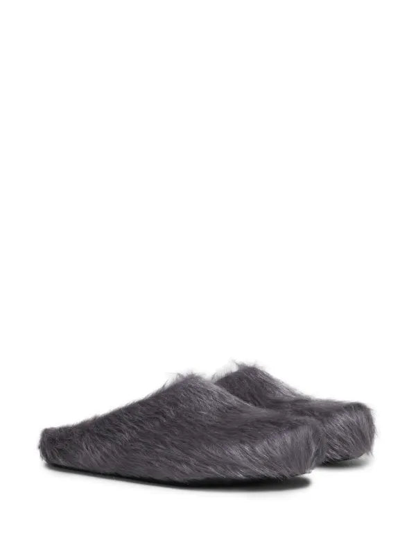 Marni Fussbet Sabot calf-hair slippers