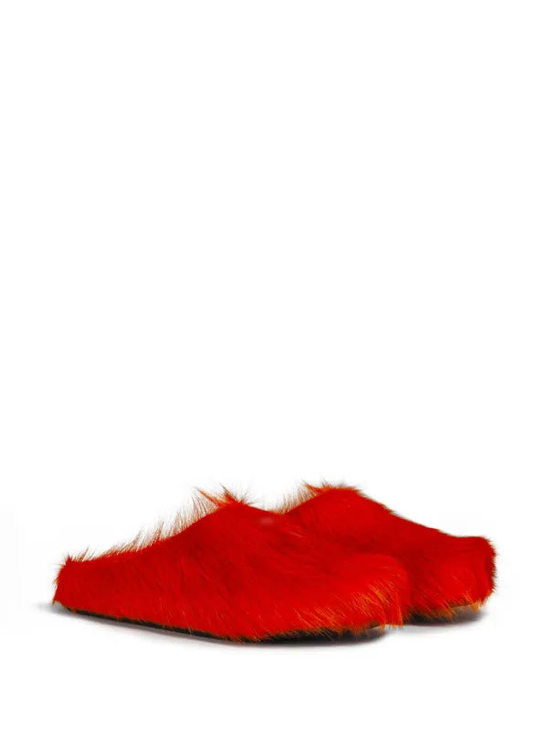 Marni Fussbet Sabot calf-hair slippers