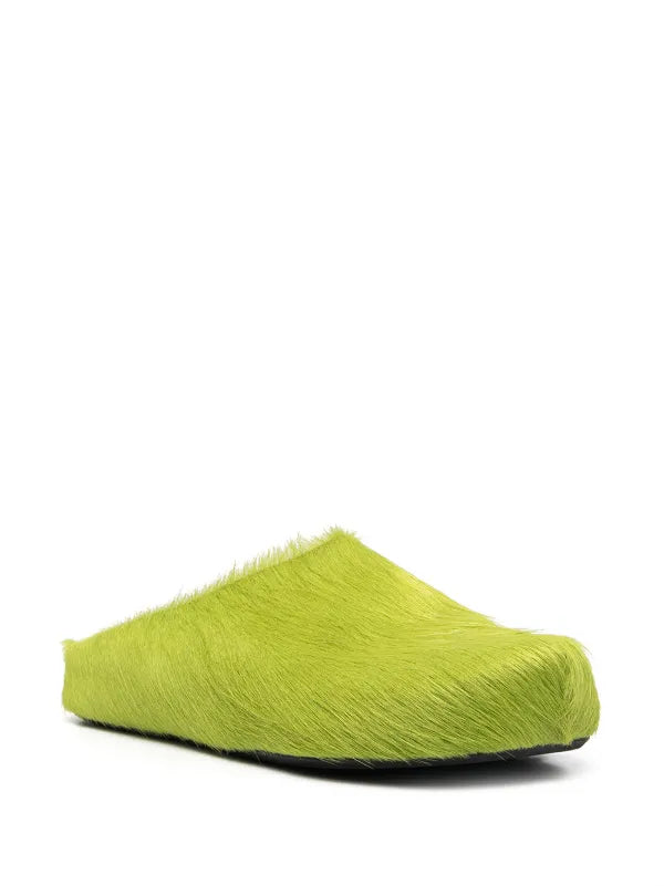 Marni Fussbet Sabot calf-hair slippers