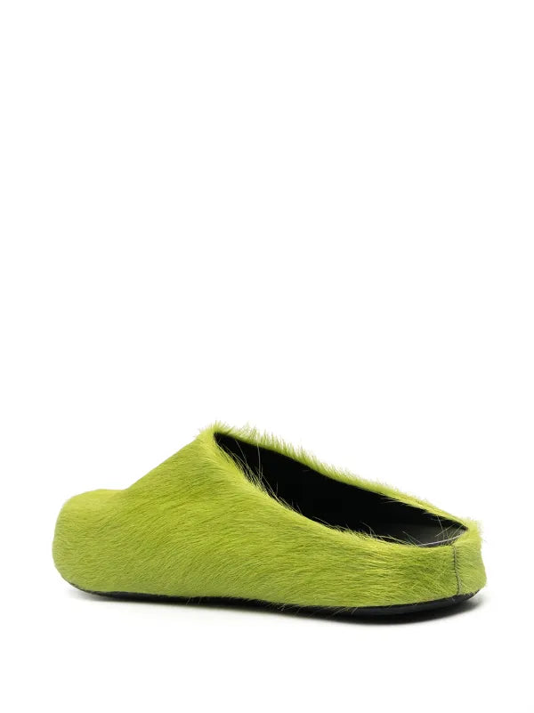 Marni Fussbet Sabot calf-hair slippers