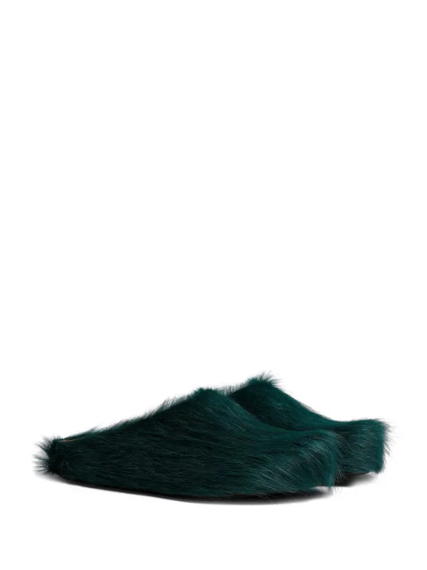 Marni Fussbet Sabot calf-hair slippers
