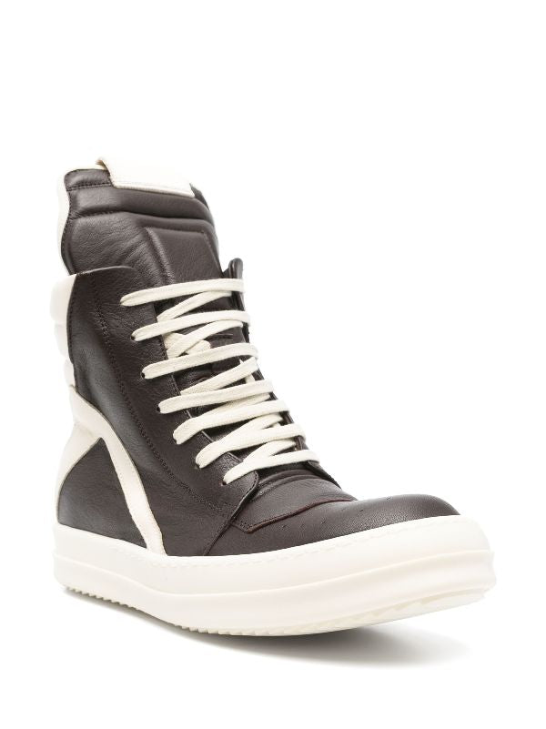 Rick Owen Geobasket high-top leather sneakers