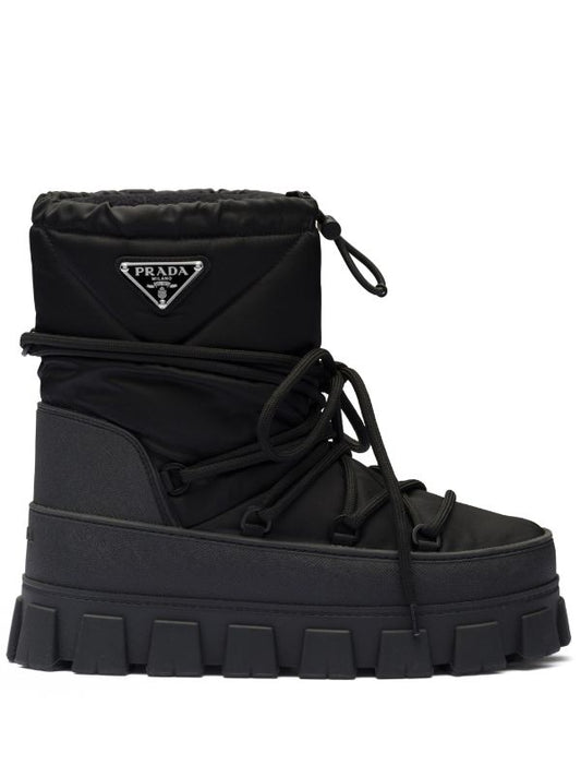 Prada logo-plaque snow boots