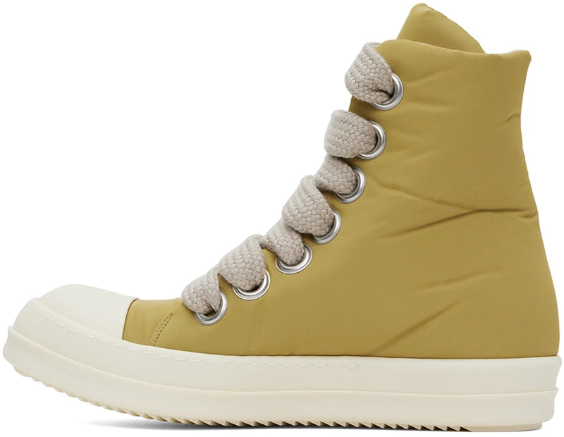 Rick Owen DRKSHDW Yellow Jumbo Lace Puffer Sneakers