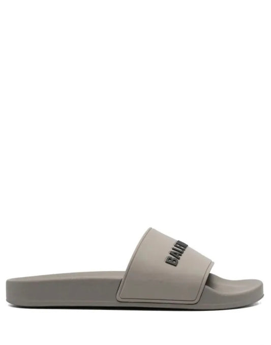 Balenciaga logo-embossed pool slides