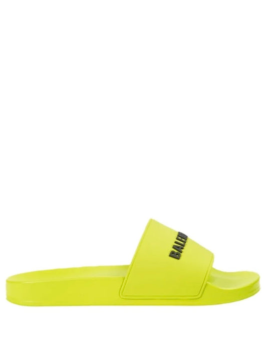 Balenciaga logo-embossed pool slides
