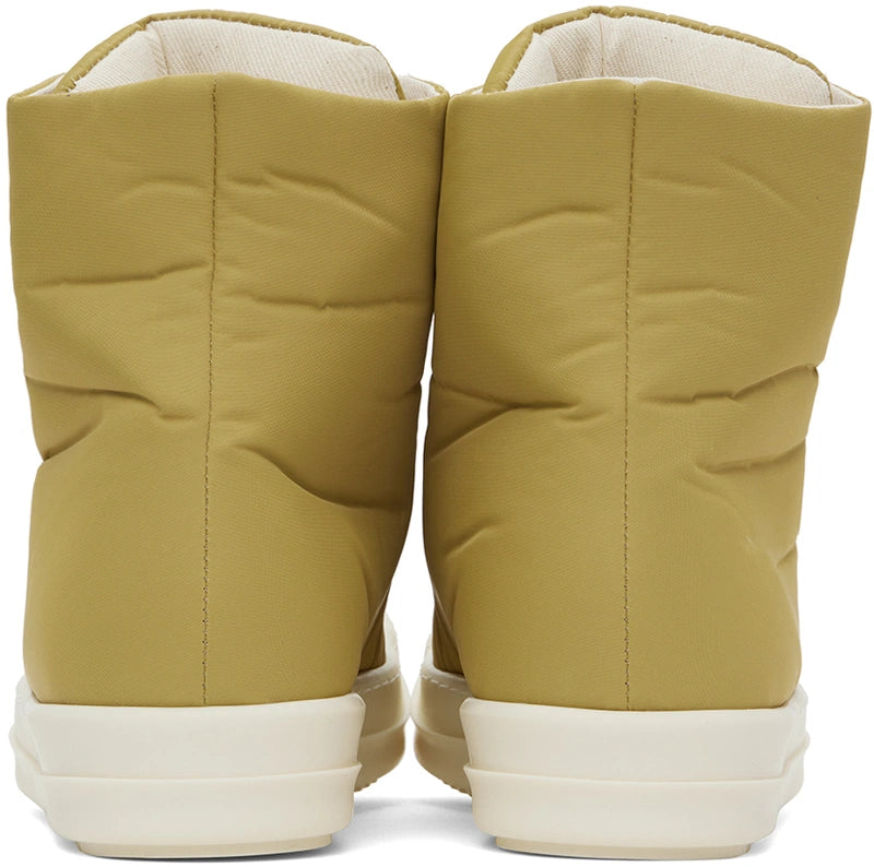 Rick Owen DRKSHDW Yellow Jumbo Lace Puffer Sneakers
