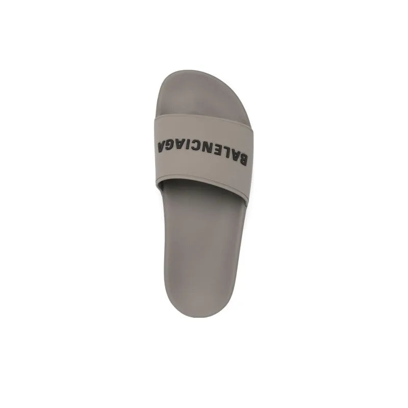 Balenciaga logo-embossed pool slides