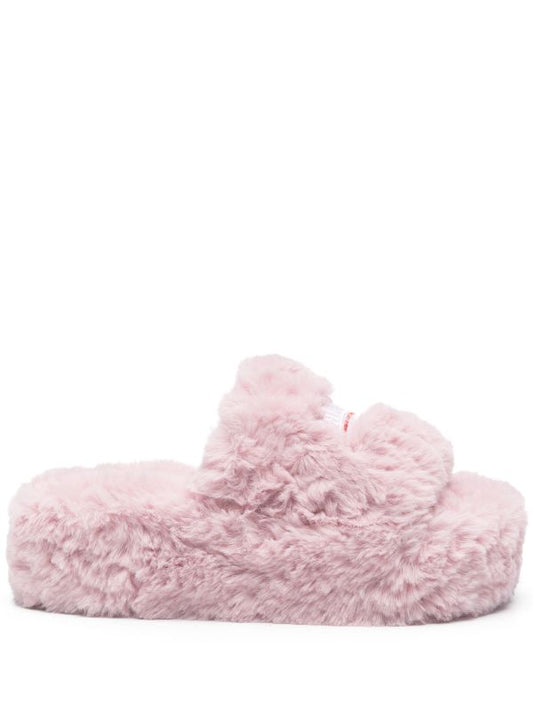 Balenciaga Furry platform slides