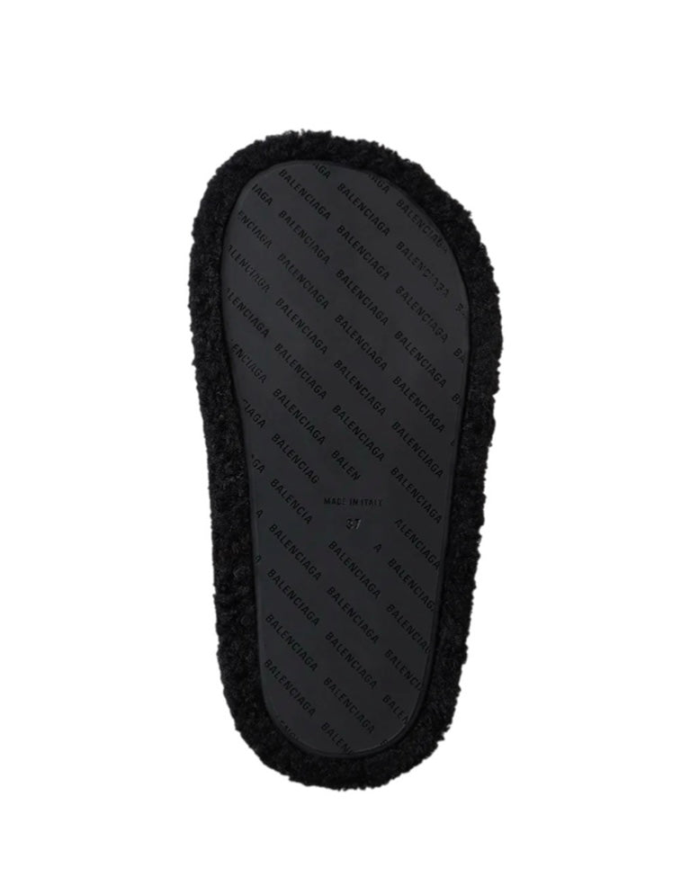 Balenciaga Furry platform slides